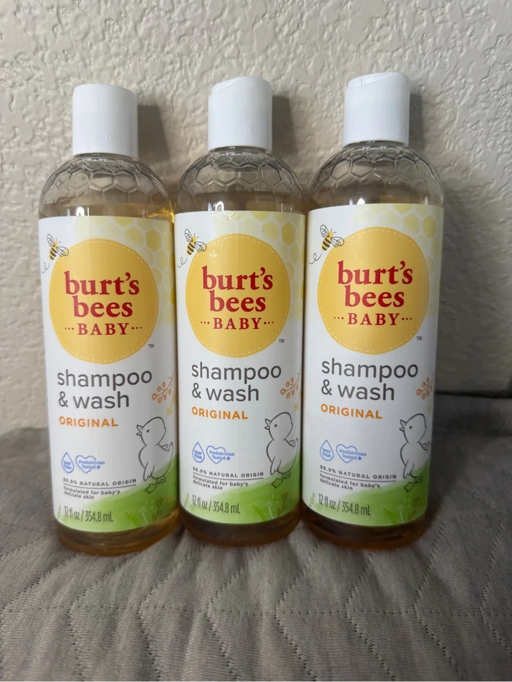 Burt's Bees Baby Original Shampoo & Wash Bundle (3 Bottles) New